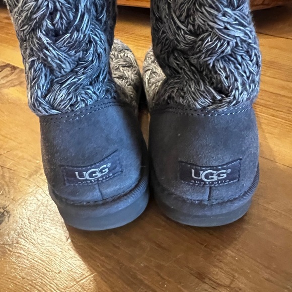 Cozy Gray Knit Women's Boots UGG - Picture 4 of 8